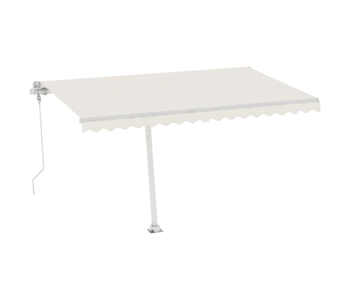 Toldo automático con LED sensor de viento crema 400x300 cm