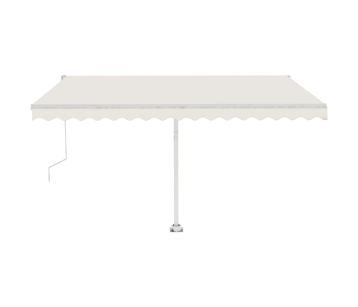 Toldo automático con LED sensor de viento crema 400x300 cm