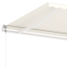 Toldo automático con LED sensor de viento crema 400x300 cm