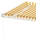 Toldo automático LED sensor de viento amarillo blanco 400x300cm