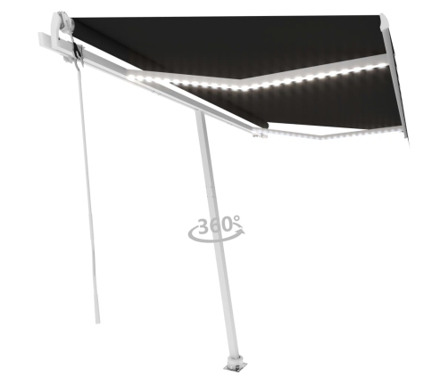 Toldo automático LED y sensor de viento antracita 400x300 cm