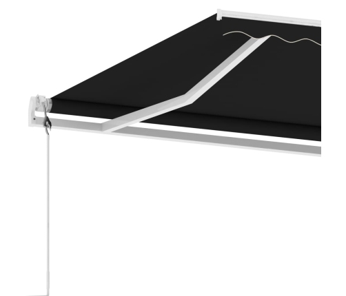 Toldo automático LED y sensor de viento antracita 400x300 cm