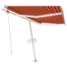 Toldo automático LED sensor de viento naranja/marrón 400x300 cm