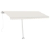 Toldo de pie retráctil manual crema 450x300 cm