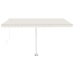 Toldo retráctil manual con LED color crema 450x300 cm