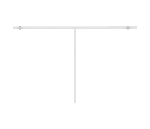 Toldo retráctil manual con LED color crema 450x300 cm