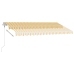 Toldo de pie automático amarillo y blanco 450x300 cm