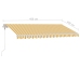 Toldo de pie automático amarillo y blanco 450x300 cm