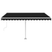 Toldo de pie automático gris antracita 450x300 cm