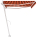 Toldo de pie automático naranja y marrón 450x300 cm