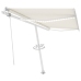 Toldo automático con LED y sensor de viento crema 450x300 cm