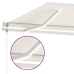 Toldo automático con LED y sensor de viento crema 450x300 cm