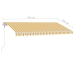 Toldo automático LED sensor de viento amarillo blanco 450x300cm