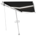 Toldo automático con LED y sensor de viento antracita 450x300cm