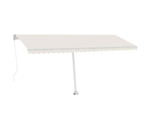 Toldo de pie retráctil manual color crema 500x300 cm