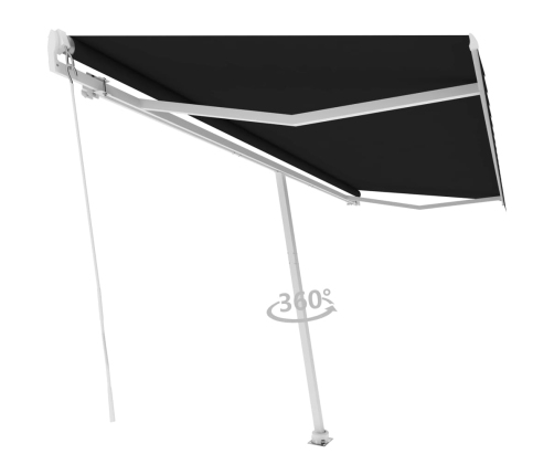 Toldo de pie retráctil manual gris antracita 500x300 cm