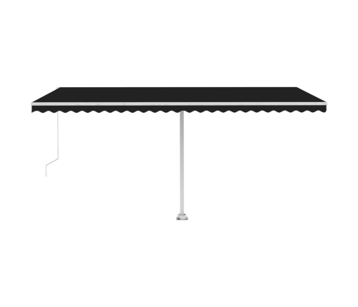 Toldo de pie retráctil manual gris antracita 500x300 cm