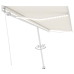 Toldo retráctil manual con luz LED crema 500x300 cm