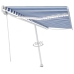 Toldo automático LED sensor de viento azul y blanco 500x300 cm