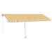 Toldo automático LED sensor de viento amarillo blanco 500x300cm