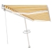 Toldo automático LED sensor de viento amarillo blanco 500x300cm