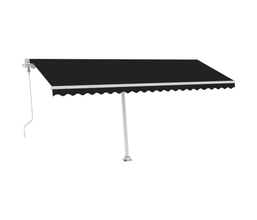 Toldo automático LED y sensor de viento antracita 500x300 cm