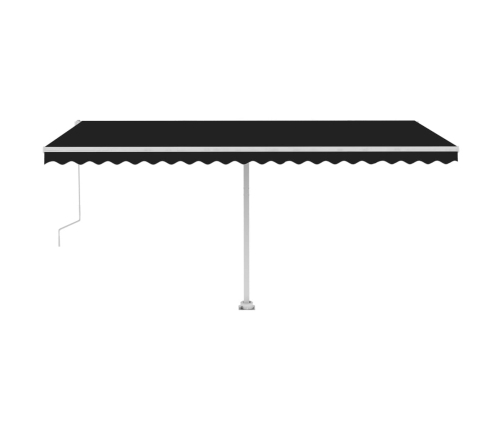 Toldo automático LED y sensor de viento antracita 500x300 cm