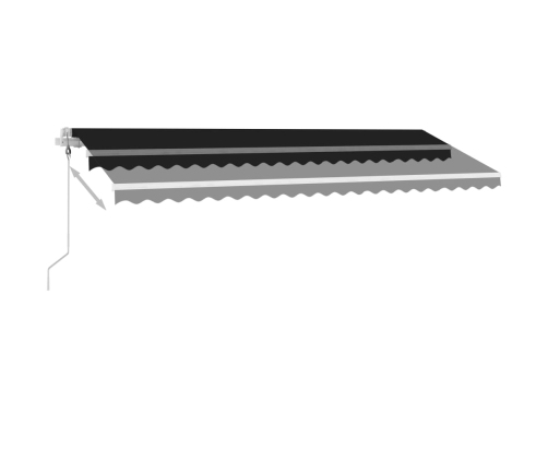 Toldo automático LED y sensor de viento antracita 500x300 cm