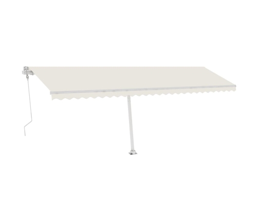 Toldo automático con LED sensor de viento crema 600x300 cm