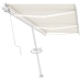 Toldo automático con LED sensor de viento crema 600x300 cm