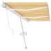 Toldo automático LED sensor de viento amarillo blanco 600x300cm