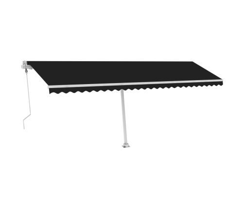 Toldo automático LED sensor de viento gris antracita 600x300 cm