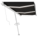 Toldo automático LED sensor de viento gris antracita 600x300 cm