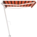 Toldo retráctil manual con luz LED naranja y marrón 400x350 cm