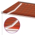 Toldo manual retráctil con luz LED naranja y marrón 450x350 cm