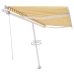 Toldo de pie automático amarillo y blanco 450x350 cm