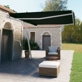 Toldo de pie automático gris antracita 500x350 cm