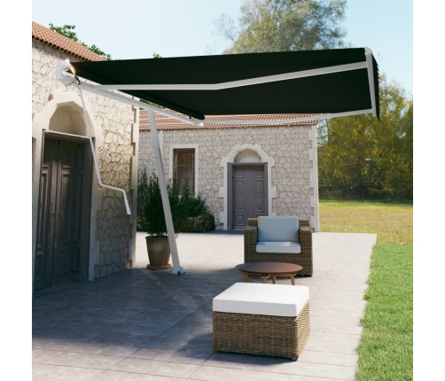 Toldo de pie automático gris antracita 500x350 cm