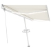 Toldo automático con LED y sensor de viento crema 500x350 cm