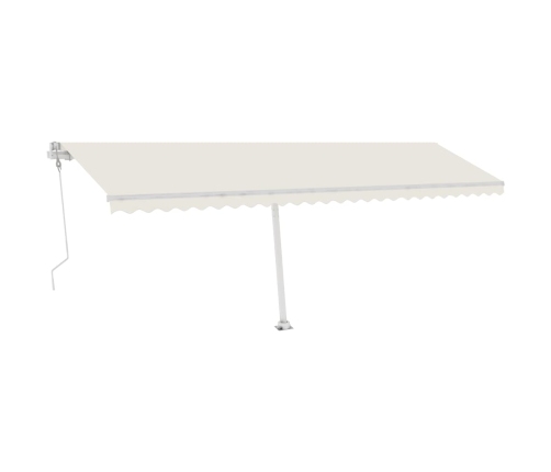 Toldo de pie automático crema 600x350 cm