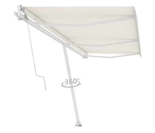 Toldo de pie automático crema 600x350 cm