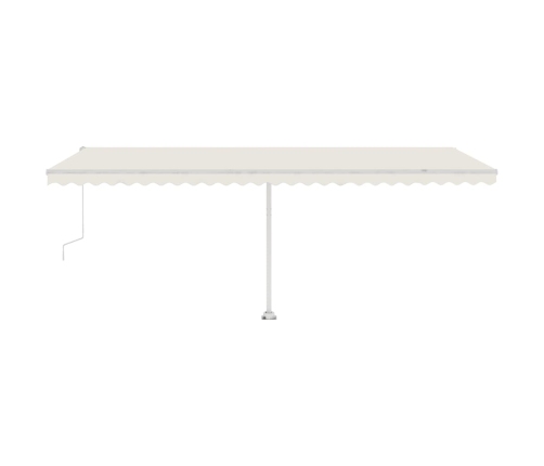 Toldo de pie automático crema 600x350 cm