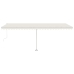 Toldo de pie automático crema 600x350 cm