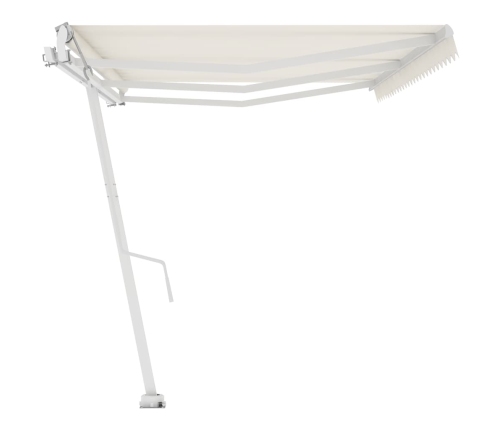 Toldo de pie automático crema 600x350 cm