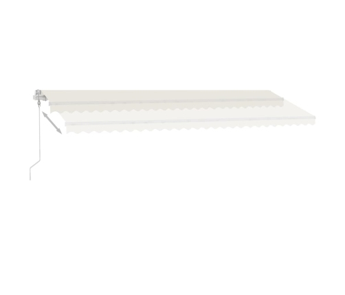 Toldo de pie automático crema 600x350 cm