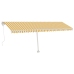 Toldo de pie automático amarillo y blanco 600x350 cm