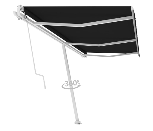 Toldo de pie automático gris antracita 600x350 cm