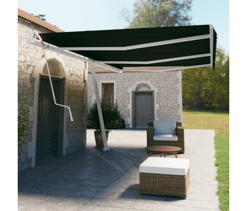 Toldo de pie automático gris antracita 600x350 cm