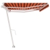 Toldo de pie automático naranja y marrón 600x350 cm