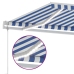 Toldo automático LED sensor de viento azul y blanco 600x350 cm